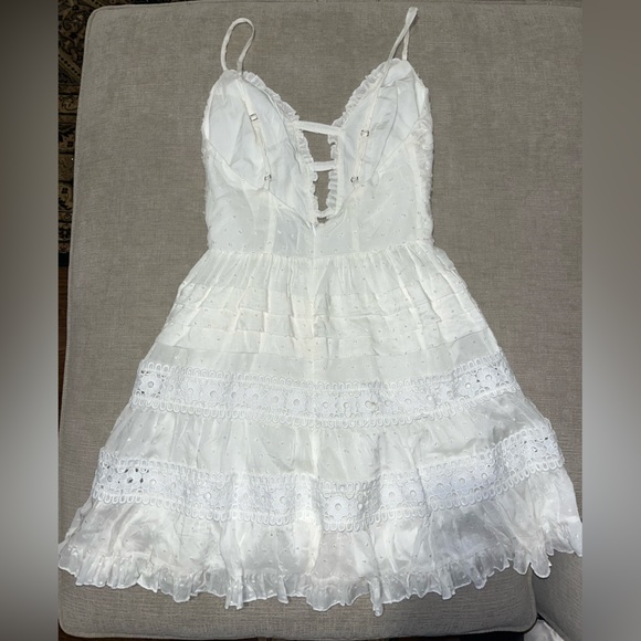 White Princess Polly Spaghetti Strap Ruffle Dress (Size US 0, NEW WITH TAGS) - Picture 4 of 5